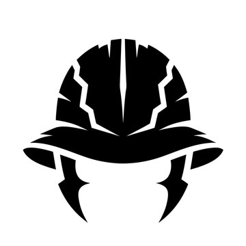 Conquistador helmet vector icon, Spanish explorer morion headgear silhouette, medieval knight armor symbol for historical branding and logo design
