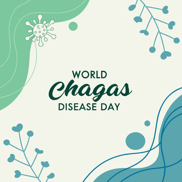 world chagas disease  day post design and wedding invitation card with wedding rings