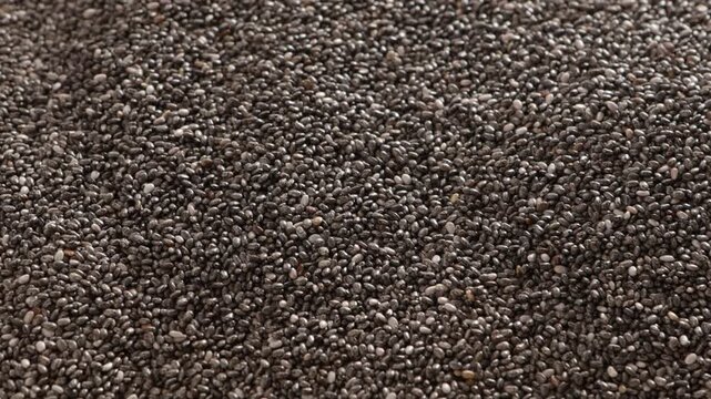 close up of chia seeds food texture and background