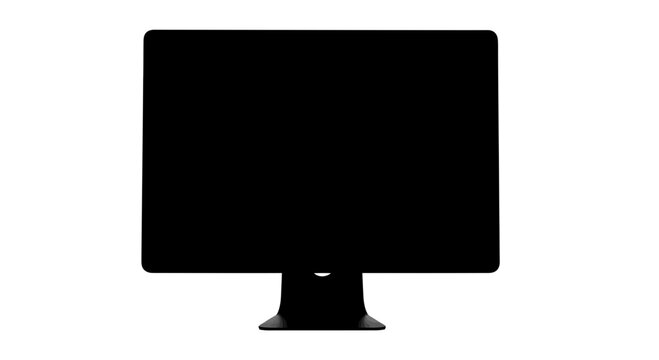A sleek black computer monitor on a white background d2 76