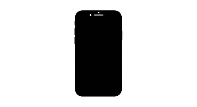 A black smartphone is shown on a white background d2 79