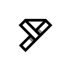 Fototapeta premium Modern Geometric Letter Y Diamond Monogram Logo. Letter Y Diamond Linear Logo.
