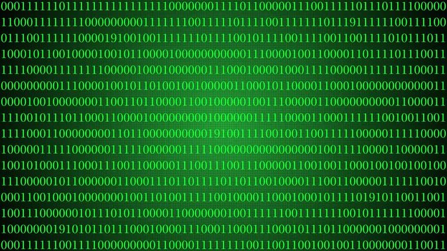 Binary code numbers sequence animation,Digital 4K Animation Background.