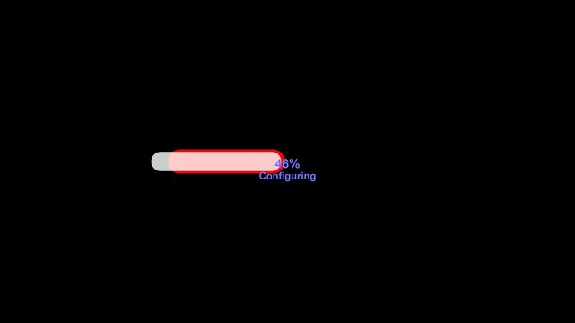 A loading bar with 25 percent configured on a Overlay Transparent  background