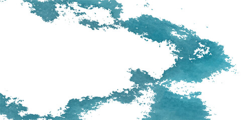 Fototapeta premium Abstract blue grunge background with artistic watercolor ink splashes and a colorful paint splatter pattern on a textured paper frame with copy space for design