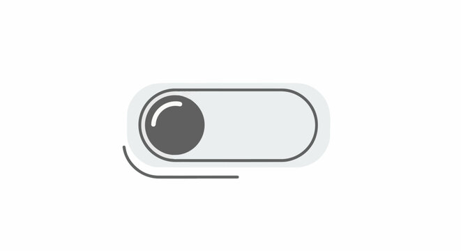 Simple graphic element of a toggle switch in the off position