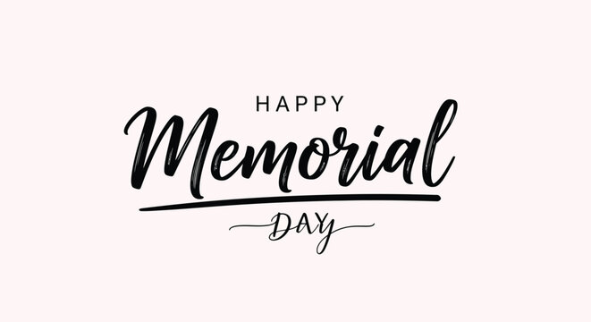 Happy memorial day honoring heroes with patriotic vector graphics and elegant calligraphy for remembrance