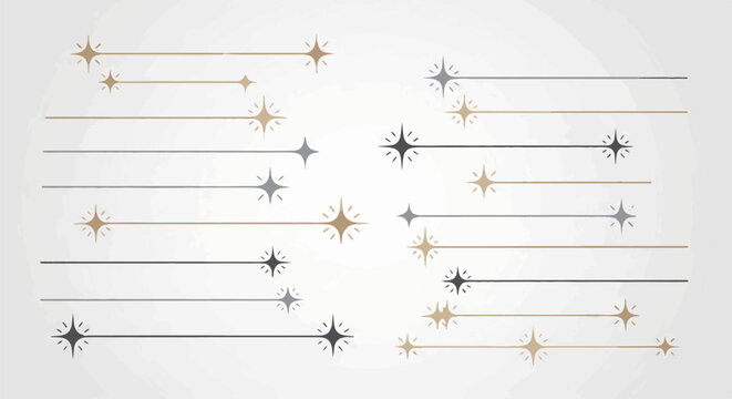 Abstract starbursts in muted tones streak across a textured light gray background