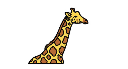 giraffe on white background © Ali