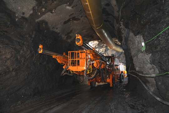 working inside the coal mining