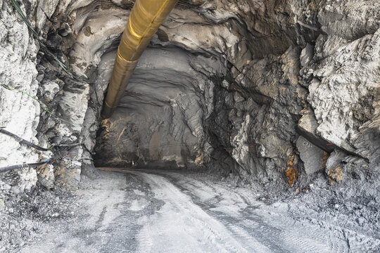 working inside the coal mining