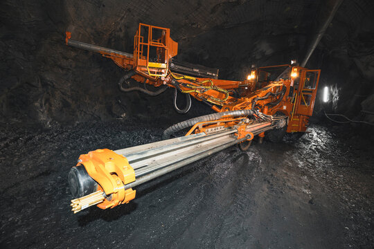 working inside the coal mining