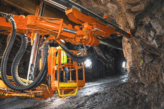 working inside the coal mining