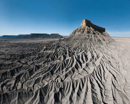 Fractal Patterns in the Eroded Hills Around Factory Butte Utah