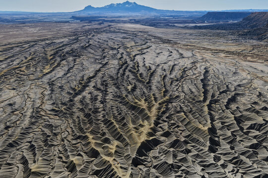 Fractal Patterns in the Eroded Hills Around Factory Butte Utah