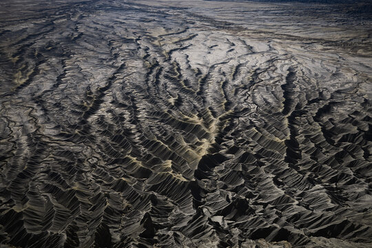 Fractal Patterns in the Eroded Hills Around Factory Butte Utah