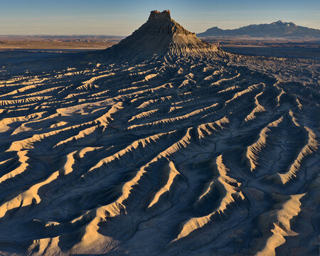 Fractal Patterns in the Eroded Hills Around Factory Butte Utah