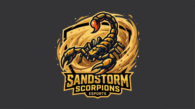 Sandstorm Scorpions Esports Logo Depicting a Fierce Scorpion.