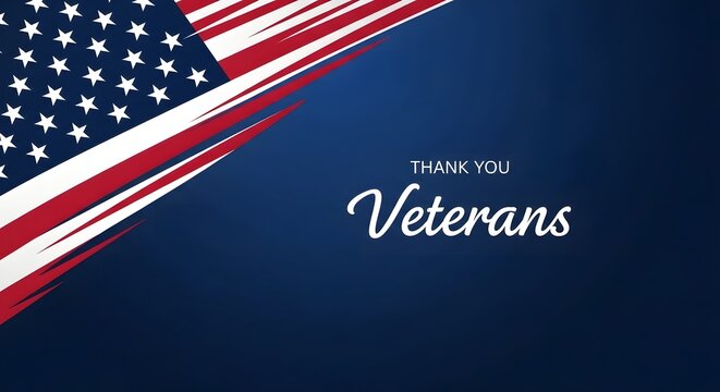 American flag thank you veterans