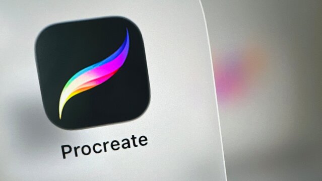 procreate logo. procreate app. procreate photo