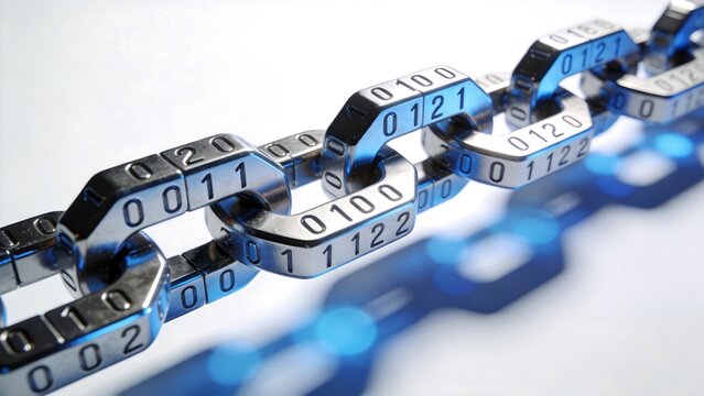 Digital chain with binary numbers