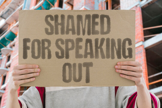 "Shamed For Speaking Out" Online shaming for expressing opinions causes measurable reputational damage. HUMILIATE. SHAME. PUBLIC. SOCIAL. HARM.