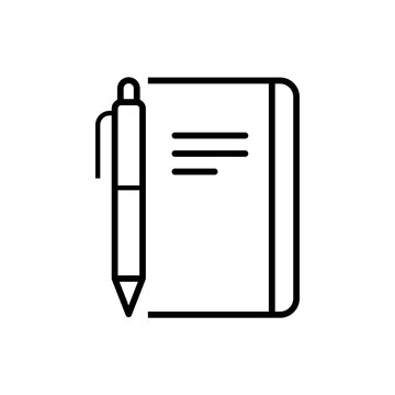 Notebook and Pen Writing Icon