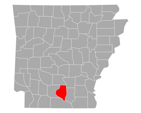 Karte von Calhoun in Arkansas