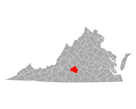 Karte von Campbell in Virginia