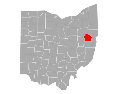 Karte von Carroll in Ohio