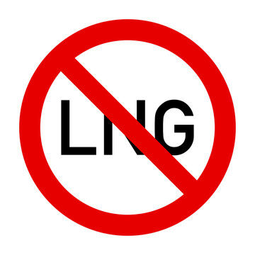 LNG und Verbotsschild