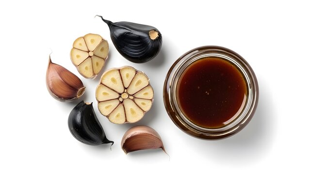 Black garlic and molasses a culinary composition with rich flavors
