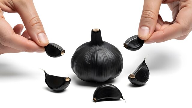 Black ceramic incense burner with pieces disassembled and reassembled