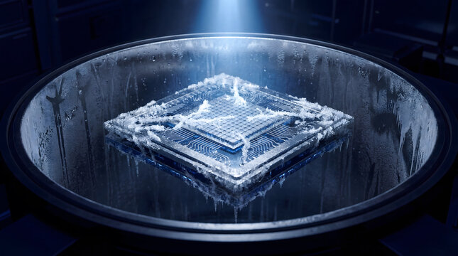 Quantum chip in cryogenic cooler for supercomputing technology