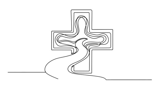 Cross Symbol Christian Religious Icon 1.