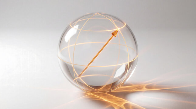 Bloch sphere representing quantum state and qubit superposition