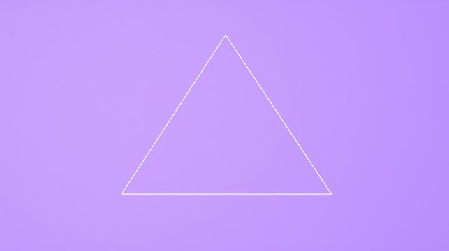 Lavender rectangle contains white triangle. Simple geometric design, minimalist aesthetic, flat illustration. Clean lines, basic shapes present.