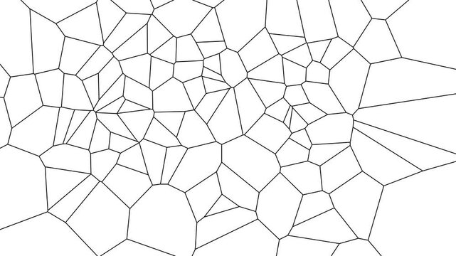 Abstract Morphing Voronoi Cells Animation 4K