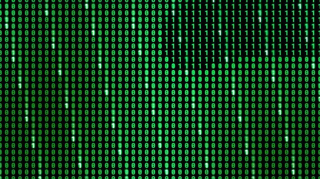 Binary numbers Dance 4K seamless loop