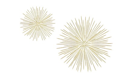 Fototapeta premium Gold glitter firework burst isolated on white background
