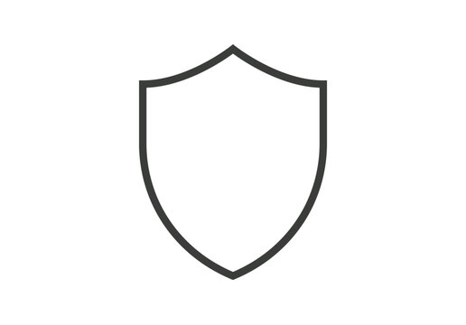 Icono de escudo lineal que representa protecci&oacute;n y seguridad
