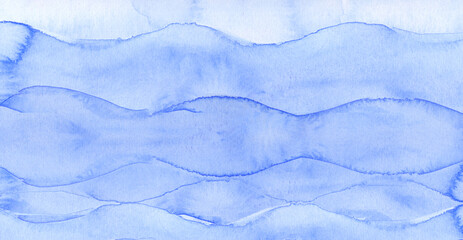 Obraz premium Aquarell blaue Wellen