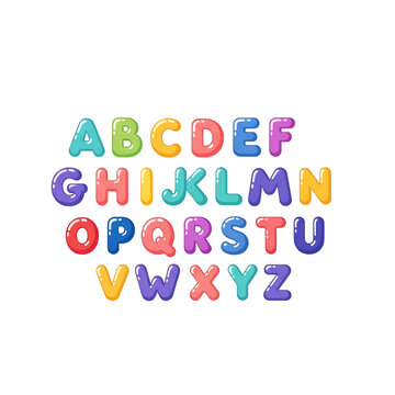 Multicolored Alphabet Letters in Plastic 2.