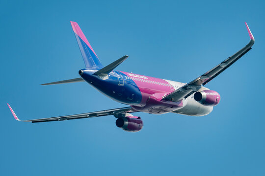 Wizz Air &ndash; Hungarian low-cost airline. Katowice International Airport named after Wojciech Korfanty in Pyrzowice. Poland.
