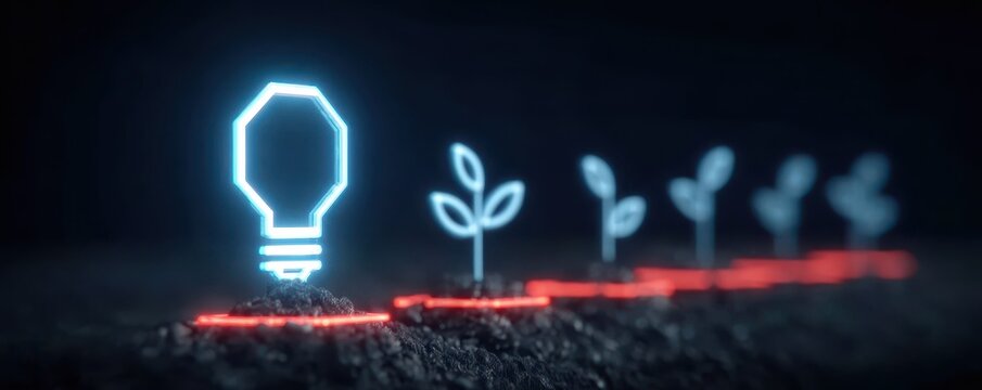 We see an entrepreneur fostering a startup idea where innovation acts as the primary engine for business growth and success.