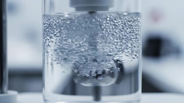 Molecular Hydration Bubbles in Clinical Liquid Agitator