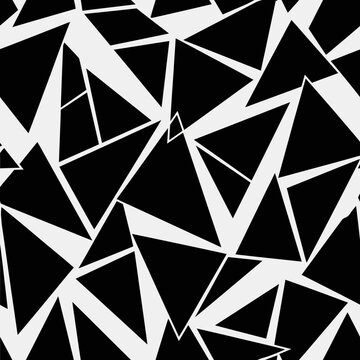 Black and white triangle geometric pattern.
