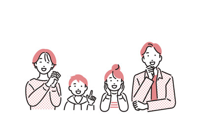 Obraz na płótnie Canvas ポジティブファミリーイメージ