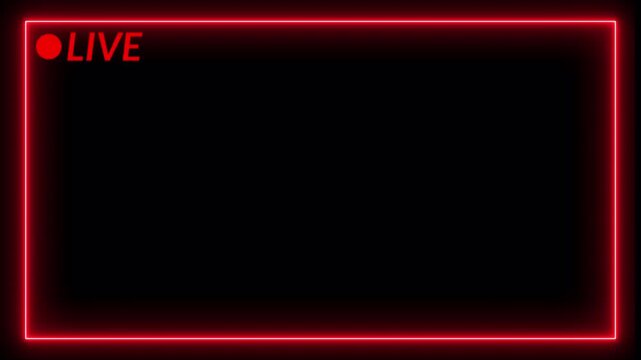  Live Button icon with transparent background in 4k, Live streaming icon animation with alpha channel, 4k Animated red button live streaming broadcast suitable for TV Shows, and social Live with alpha