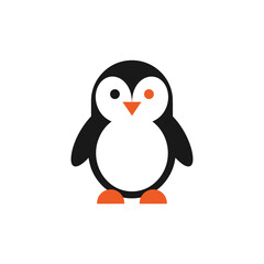 Obraz premium Cute Cartoon Penguin Character Design.